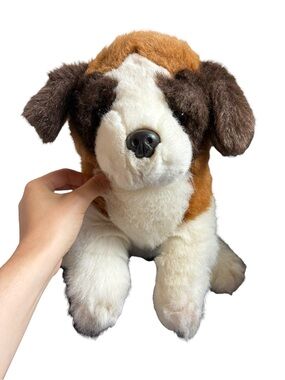 Vintage 1985 GUND Saint Bernard Dog Plush Stuffed Animal 16”